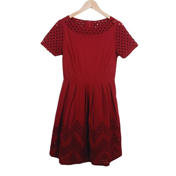 Dear Creatures, As Seen on "New Girl", Retro Dress, Color Berry, Size Small - Picture 3 of 16
